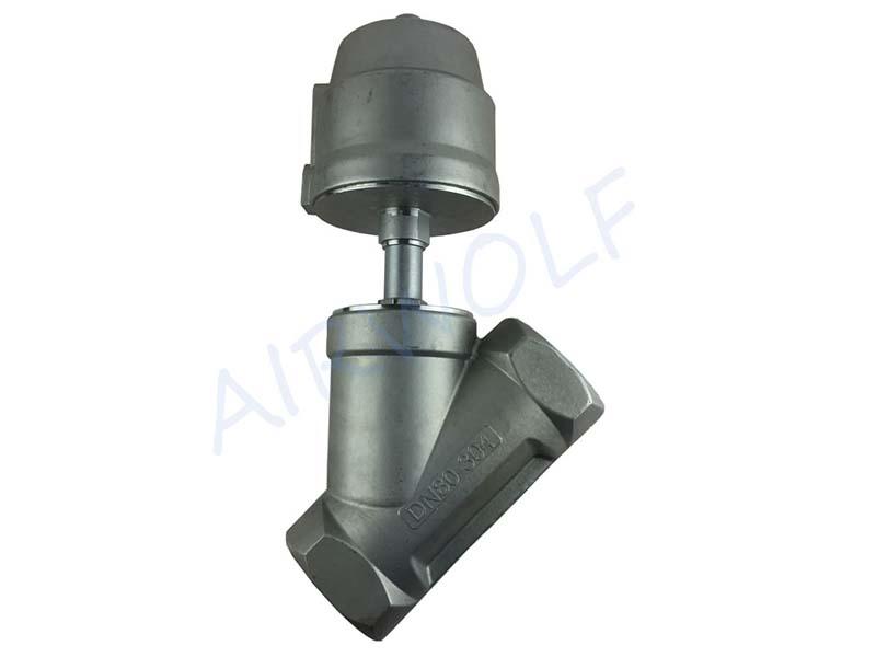 single pneumatic angle seat valve OEM angle