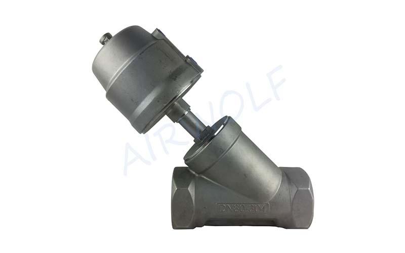 stainless steel pneumatic angle seat valve custom aggressive fluids-3