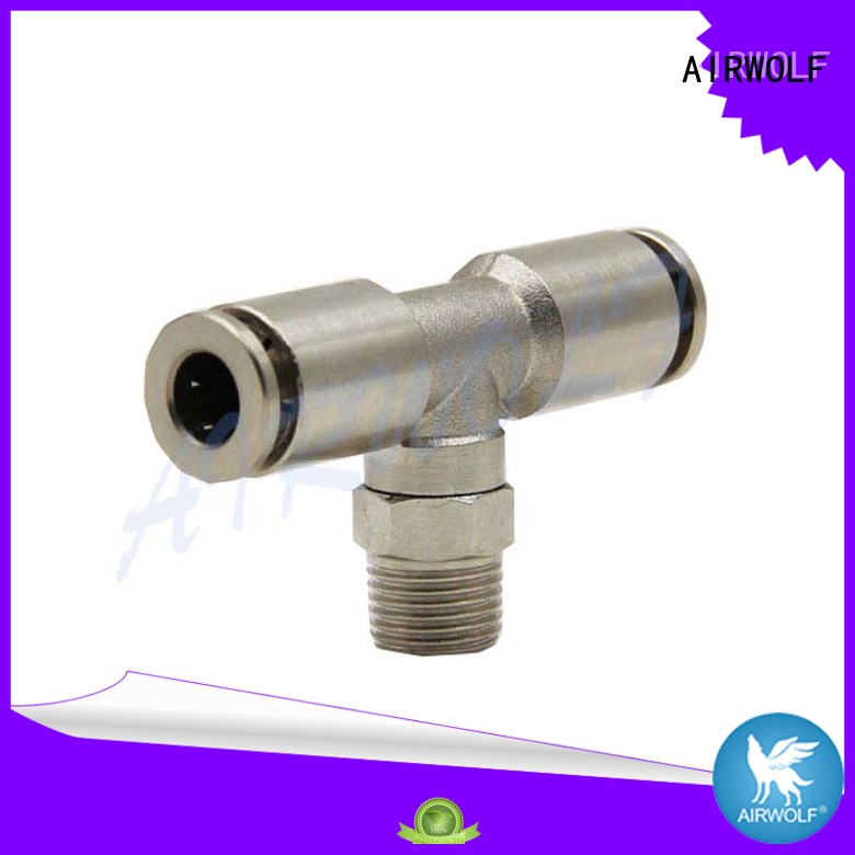 pneumatic threeway quick connect pneumatic fittings brass AIRWOLF company