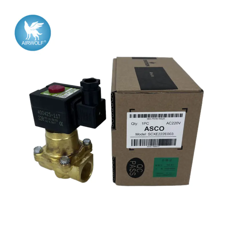 ASCO Solenoid valve SCE222D002 SCE222E003 normally closed pilot operated for hot water/steam applications