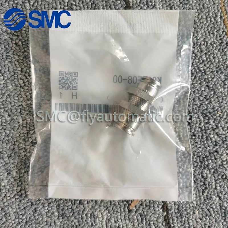 SMC Bulkhead Union KQG2E06-00 KQG2E08-00 KQG2E12-00 Panel Mount Tubing Fittings