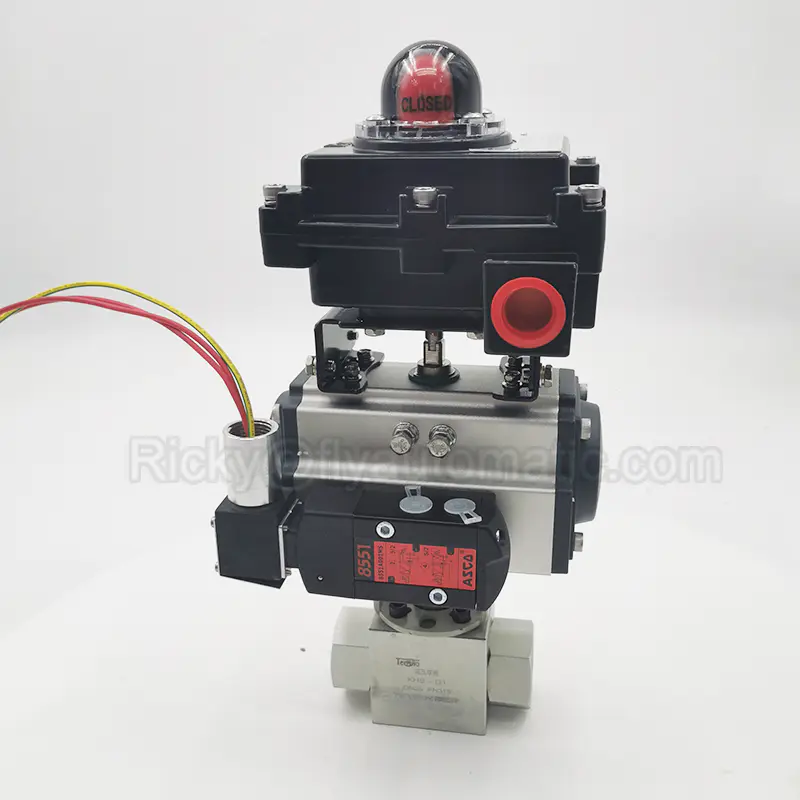 Solenoid Explosion Proof Flange Ball Valve Automatic Switch Pneumatic Actuator