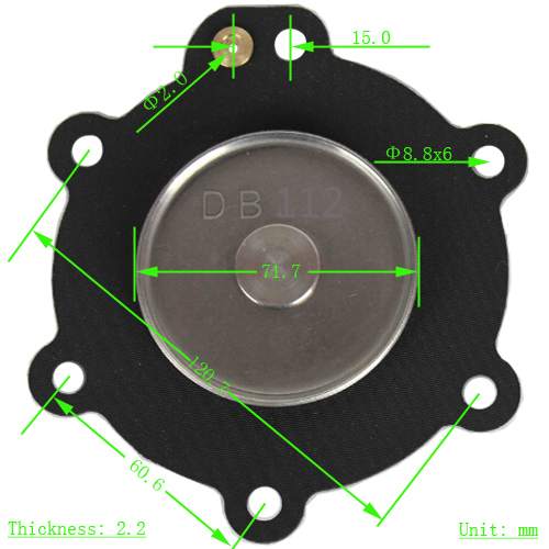 Mecair 1.5-inch Membrane Repair Kit DB112DB112VVNP121VEM212VNP312 Fluororubber Customization
